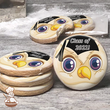 Load image into Gallery viewer, Graduation Owl Cookies (Round)