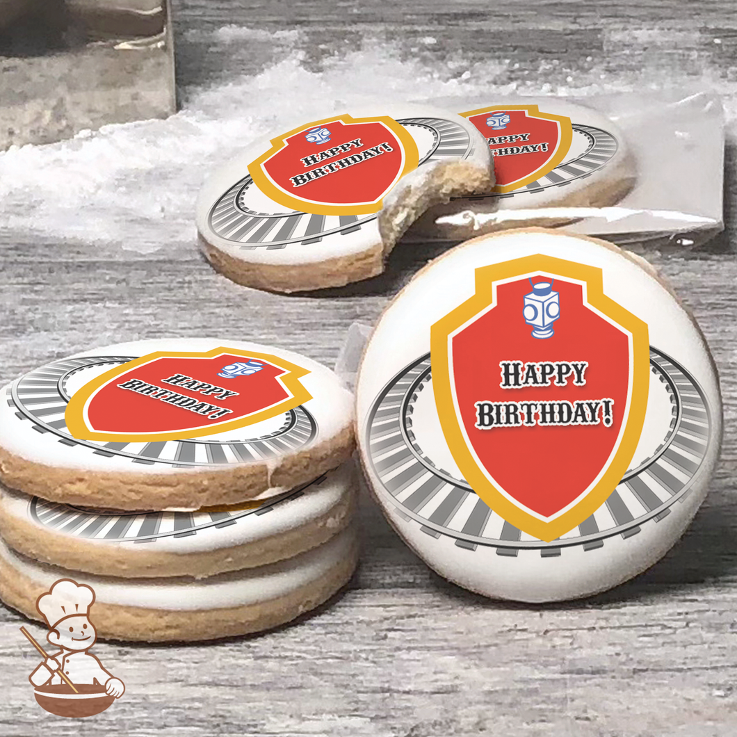 All Aboard Rail Road Train Cookies (Round)