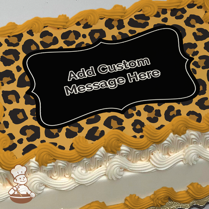 Cheetah Print Photo Cake