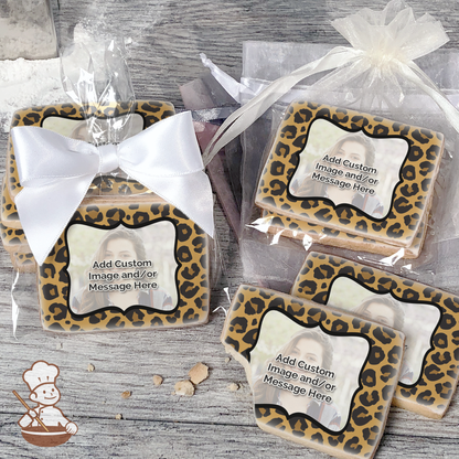 Cheetah Print Photo Cookies (Rectangle)
