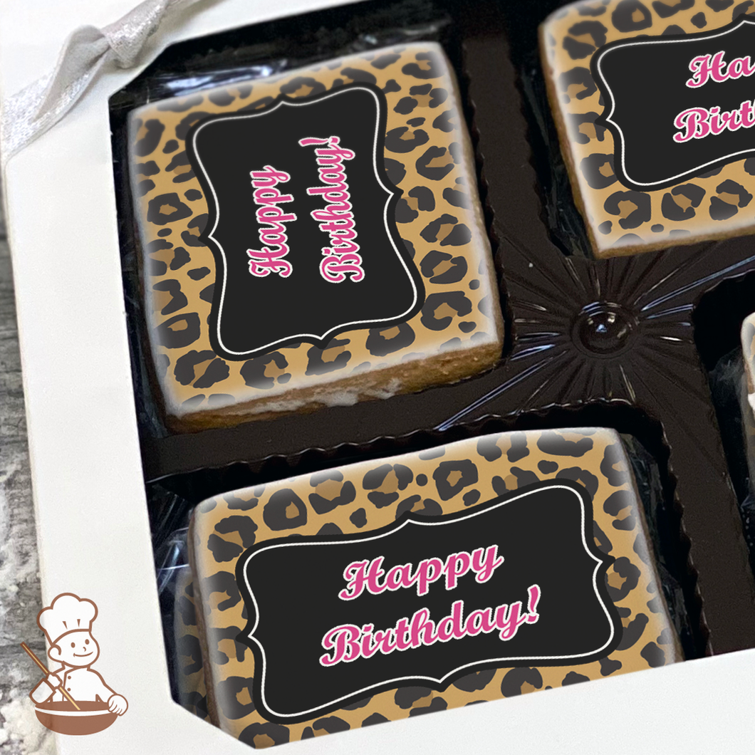Cheetah Print Cookie Gift Box (Rectangle)