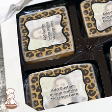 Load image into Gallery viewer, Cheetah Print Photo Cookie Gift Box (Rectangle)