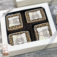 Load image into Gallery viewer, Cheetah Print Photo Cookie Gift Box (Rectangle)