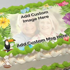Hawaiian Leis Custom Photo Cake