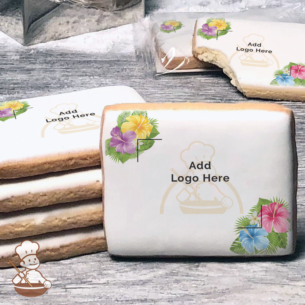Hawaiian Leis Logo Cookies (Rectangle)