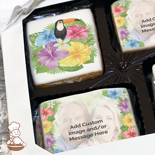 Hawaiian Leis Photo Cookie Gift Box (Rectangle)