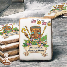 Load image into Gallery viewer, Tiki Party Custom Message Cookies (Rectangle)