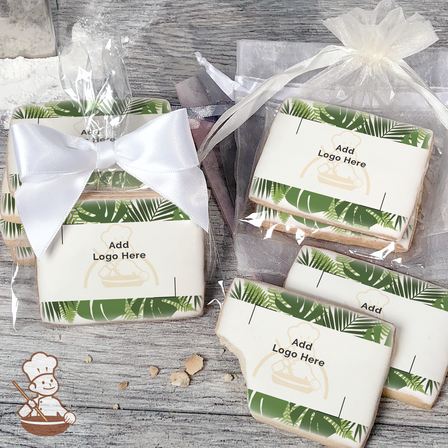 Tropic Leaves Logo Cookies (Rectangle)