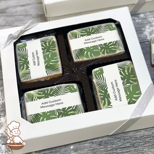 Tropic Leaves Cookie Gift Box (Rectangle)