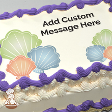 Load image into Gallery viewer, Three Seashells Photo Cake