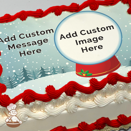 Snowglobe Custom Photo Cake
