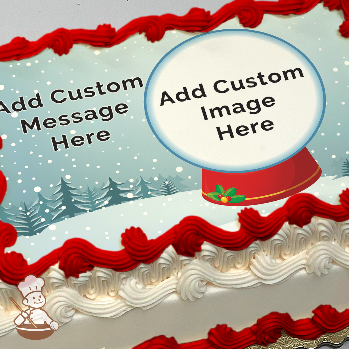 Snowglobe Custom Photo Cake