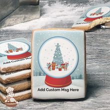 Load image into Gallery viewer, Snowglobe Custom Message Cookies (Rectangle)