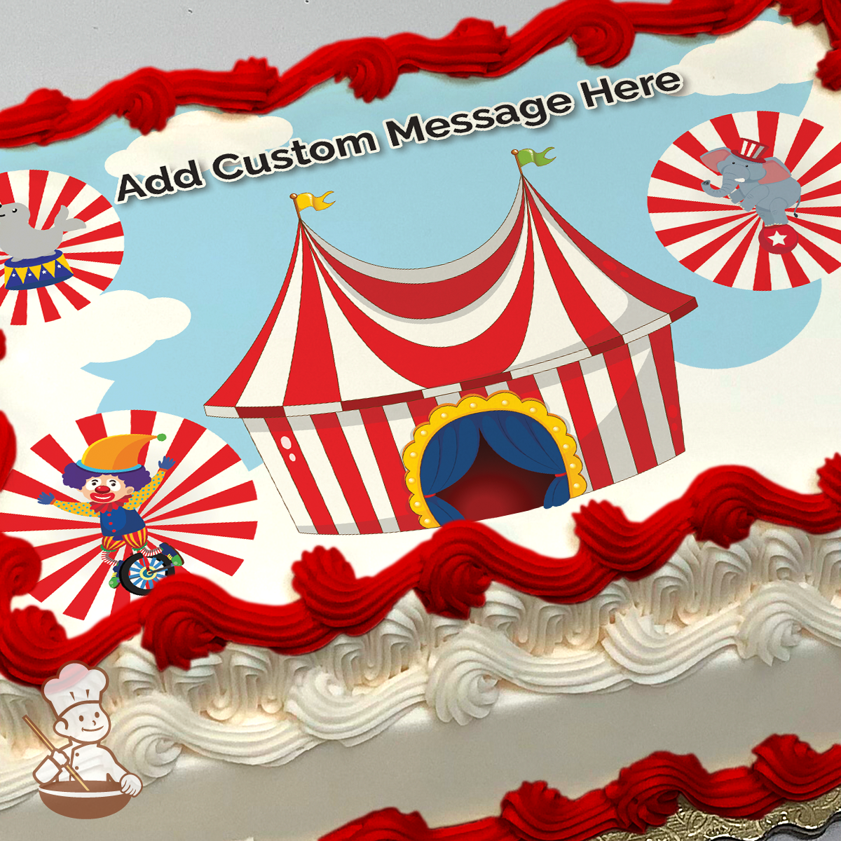 Carnival Tent Photo Cake