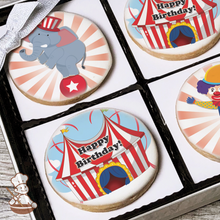 Load image into Gallery viewer, Carnival Tent Cookie Gift Box (Round)