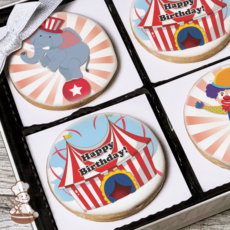 Carnival Tent Cookie Gift Box (Round)