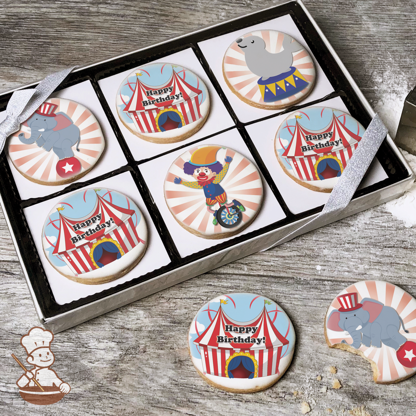 Carnival Tent Cookie Gift Box (Round)