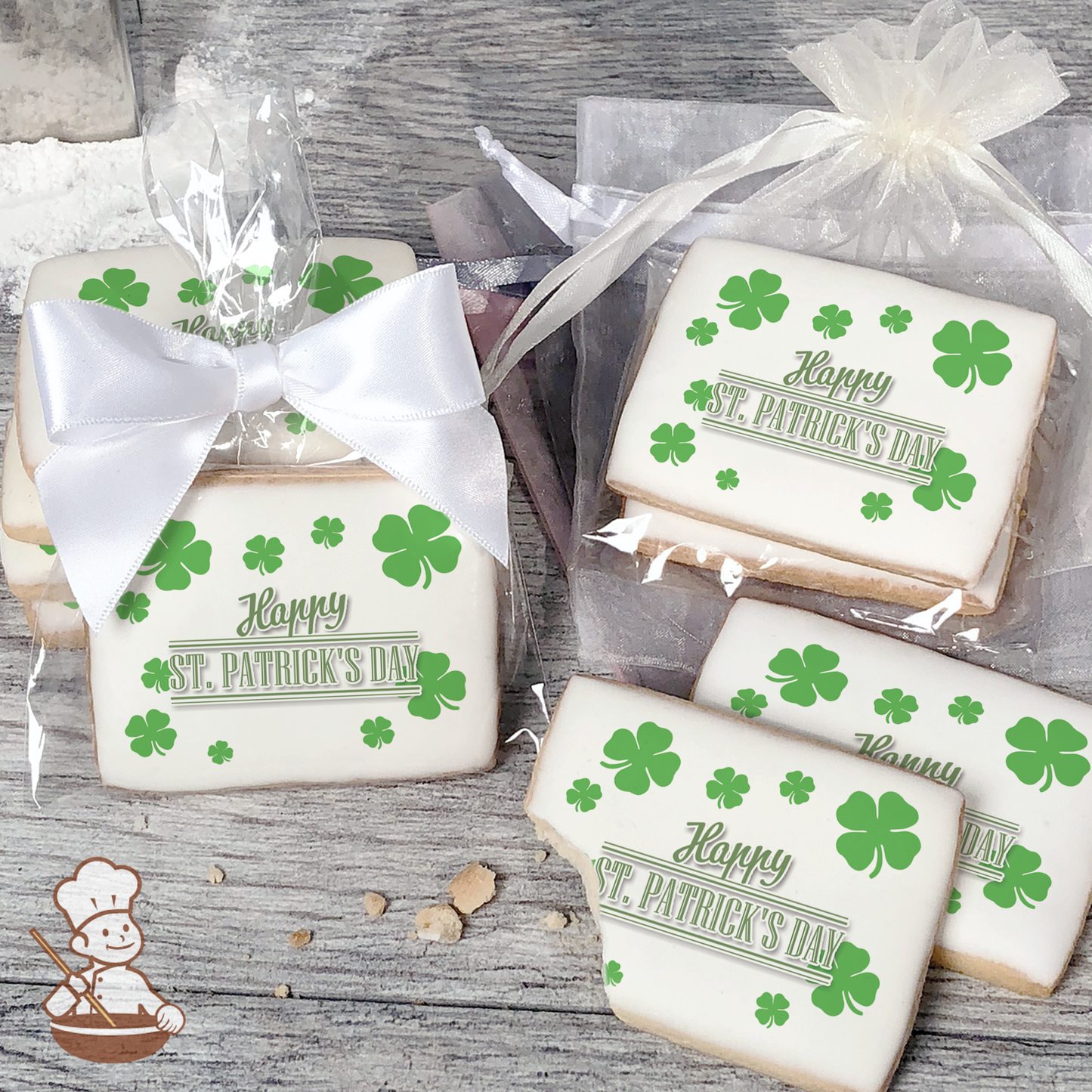 Simply Shamrocks Cookies (Rectangle)