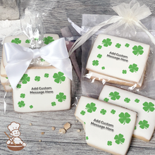 Load image into Gallery viewer, Simply Shamrocks Custom Message Cookies (Rectangle)