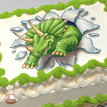 Load image into Gallery viewer, Triceratops Arrives Photo Cake