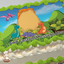 Load image into Gallery viewer, Dinosaur Friends Photo Cake