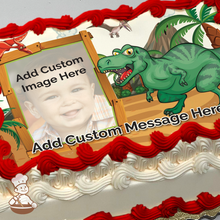 Load image into Gallery viewer, Almighty T-Rex Custom Photo Cake