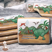 Load image into Gallery viewer, Almighty T-Rex Custom Message Cookies (Rectangle)