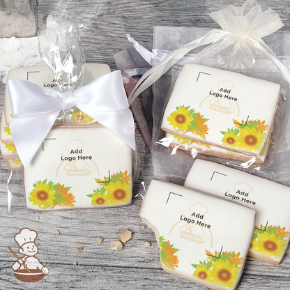 Thinking of You Sunflowers Logo Cookies (Rectangle)