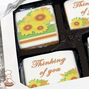 Thinking of You Sunflowers Cookie Gift Box (Rectangle)