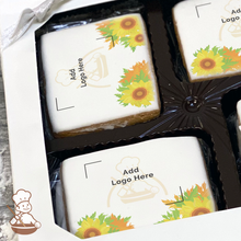 Load image into Gallery viewer, Thinking of You Sunflowers Logo Cookie Large Gift Box (Rectangle)