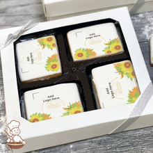 Load image into Gallery viewer, Thinking of You Sunflowers Logo Cookie Large Gift Box (Rectangle)