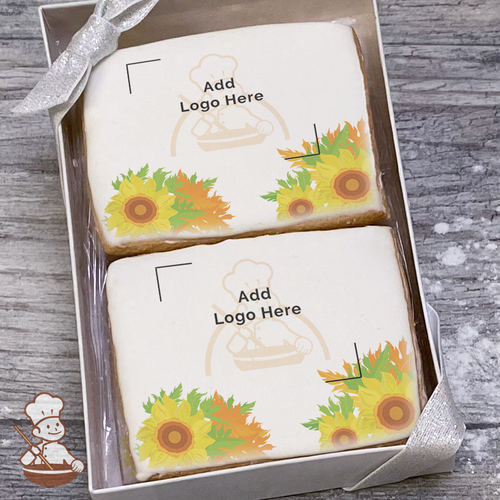 Thinking of You Sunflowers Logo Cookie Small Gift Box (Rectangle)