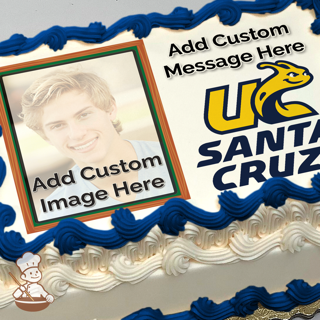 Go UC Santa Cruz Banana Slugs Custom Photo Cake