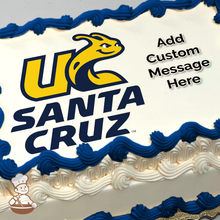 Load image into Gallery viewer, Go UC Santa Cruz Banana Slugs Photo Cake
