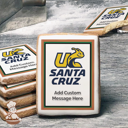 Go UC Santa Cruz Banana Slugs Custom Message Cookies (Rectangle)