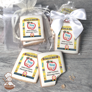 School Bus Graduation Custom Message Cookies (Rectangle)