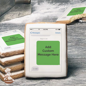 Smart Phone Custom Message Cookies (Rectangle)