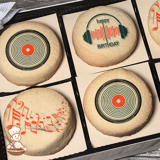 Music Lover Cookie Gift Box (Round Unfrosted)