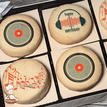 Load image into Gallery viewer, Music Lover Cookie Gift Box (Round Unfrosted)