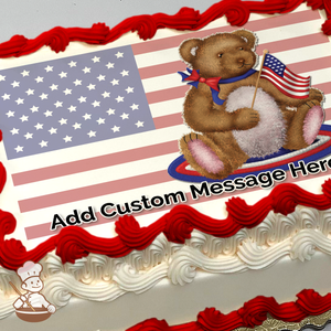 American Bear Photo Cake