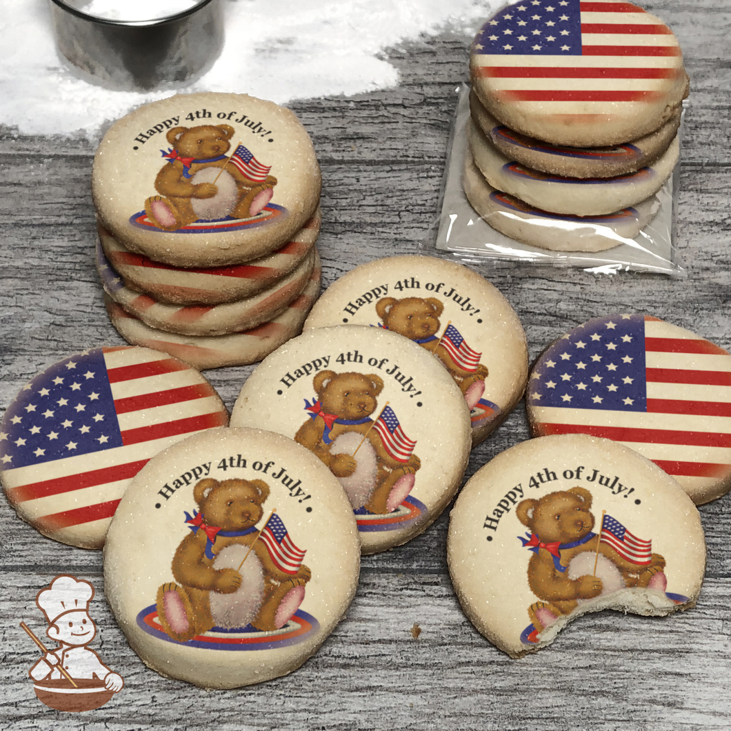 American Bear Cookie Set (Round Unfrosted)