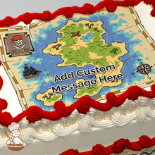 Load image into Gallery viewer, Pirate&#39;s Treasure Map Photo Cake