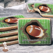 Load image into Gallery viewer, Football Opening Game Custom Message Cookies (Rectangle)