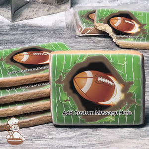Football Opening Game Custom Message Cookies (Rectangle)