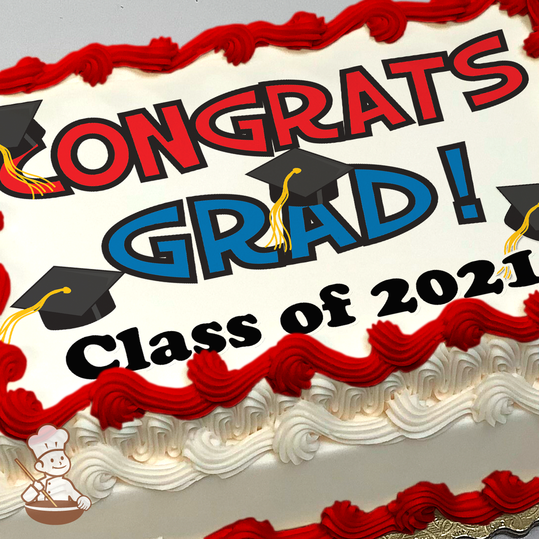 Congrats Grad! Photo Cake