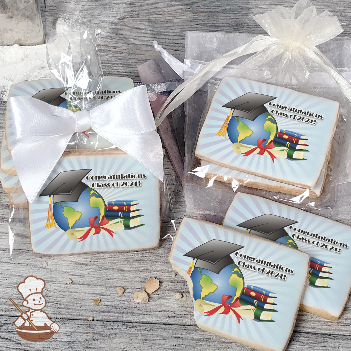 World Graduate Custom Message Cookies (Rectangle)