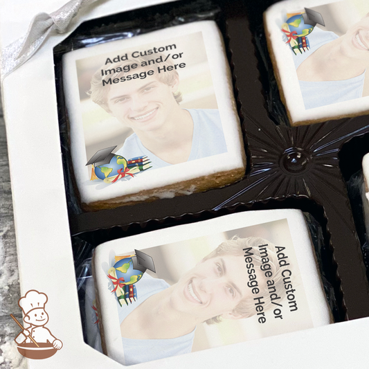 World Graduate Photo Cookie Gift Box (Rectangle)