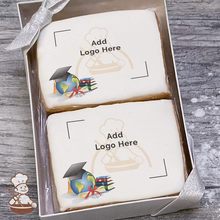 Load image into Gallery viewer, World Graduate Logo Cookie Small Gift Box (Rectangle)