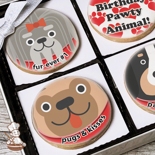 Dog Lover Cookie Gift Box (Round)