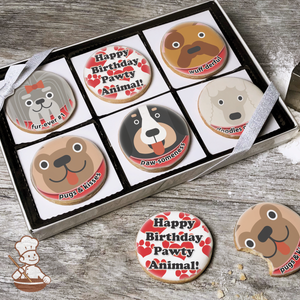 Dog Lover Cookie Gift Box (Round)